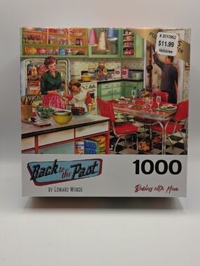 1000-Piece Puzzle - Back To The Past  Baking With Mom 1000 Pc. NWT